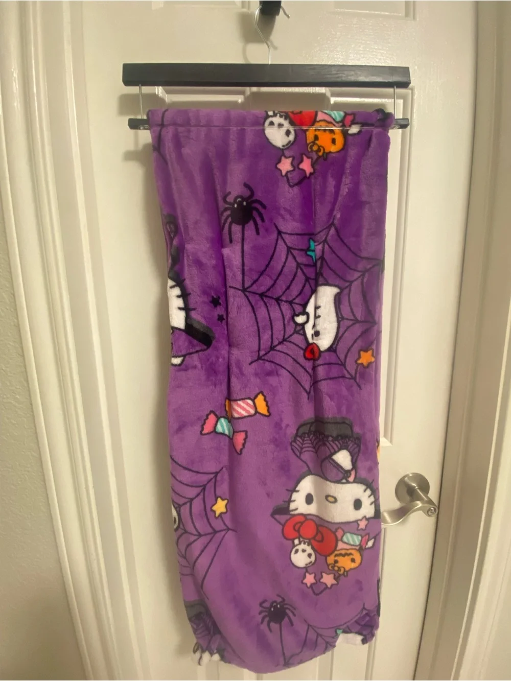 Hello Kitty purple Halloween Blanket/Throw